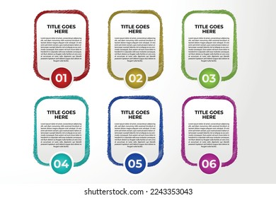 Vector Business infographic design template with 6 options or steps. Business data visualization. Process chart. Abstract elements of graph, Vector business template for presentation.