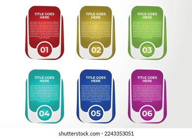 Vector Business infographic design template with 6 options or steps. Business data visualization. Process chart. Abstract elements of graph, Vector business template for presentation.