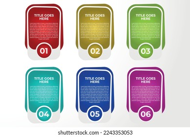 Vector Business infographic design template with 6 options or steps. Business data visualization. Process chart. Abstract elements of graph, Vector business template for presentation.