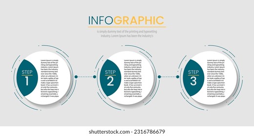 plantilla de diseño de infografía de negocio vectorial, diagrama de tiempo de procesos, opciones de número