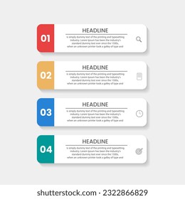 plantilla de diseño de infografía de negocio vectorial, diagrama de tiempo de procesos, opciones de número