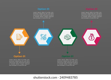 Elemento de infografía del negocio vectorial, datos de información, gráfico de información.