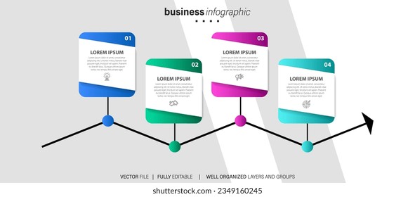 Vector Business Infographic Element report template
