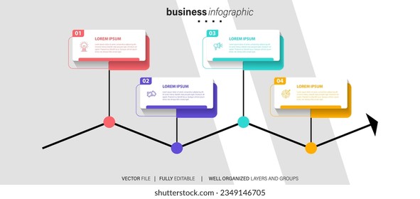 Vector business infographic element template
