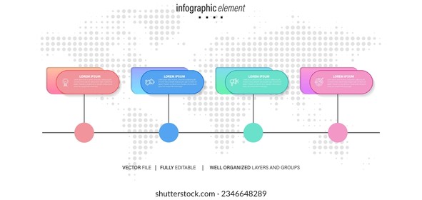 Vector of business infographic element templates