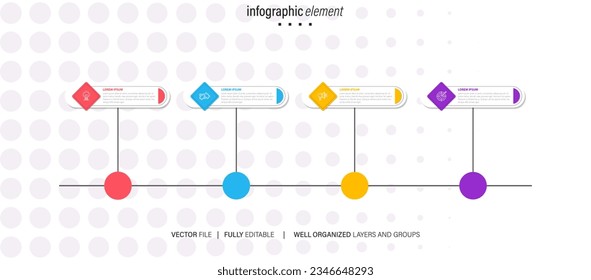 Vector de plantillas de elementos de infografía empresarial