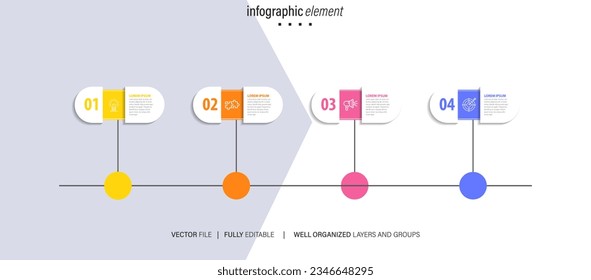 Vector de plantillas de elementos de infografía empresarial