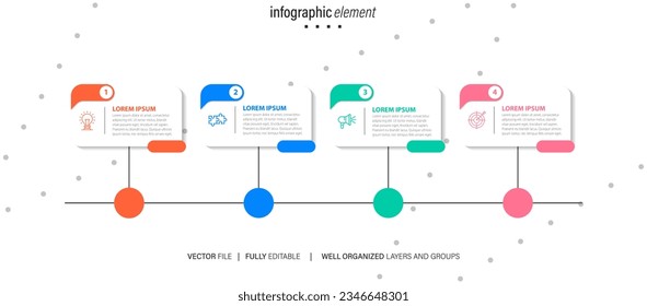 Vector de plantillas de elementos de infografía empresarial