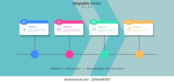 Vektorgrafik von Infografik-Elementvorlagen