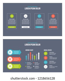 Vector business infographic presentation slides template No. 5.