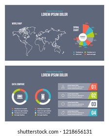 Vector business infographic presentation slides template No. 4.