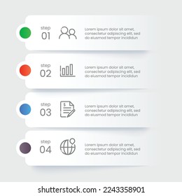 Vector business infographic. Professional steps infographic template