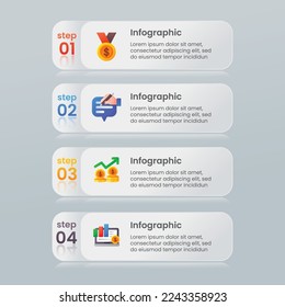 Vector business infographic. Professional steps infographic template