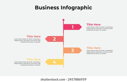 Infografía de negocios de Vector para presentación de diapositivas