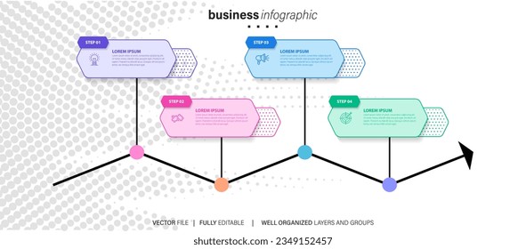 Vector of business infographic template
