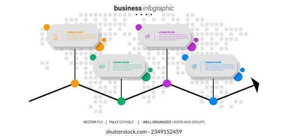 Vector of business infographic template
