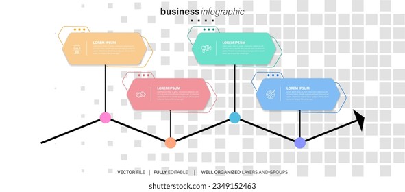 Vector of business infographic template
