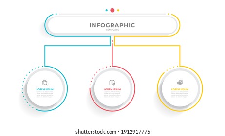 Vector business infographic template with 3 options or steps.