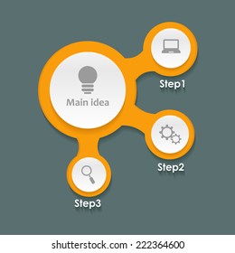 Vector business infographic template. Bright design 