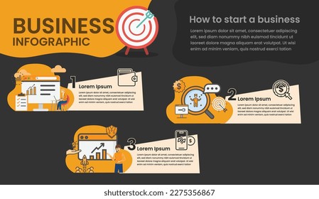 Vector business infographic template concept design