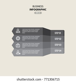  Vector Business Infographic Template Design in Grey Color