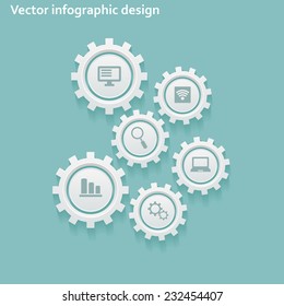 Vector business infographic template with different icons