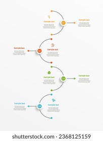 Vector business infographic template with icons and 4 options or steps