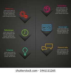Vector Business infographic template with line icons