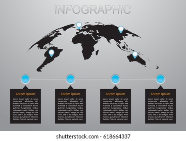 Vector business infographic template some Elements of this image furnished by NASA
