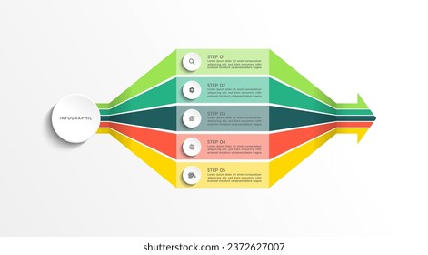 Vector business infographic visualization template