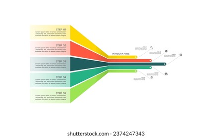 Vector business infographic visualization template