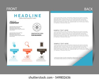 Vector business infographics flyer, magazine cover & poster template