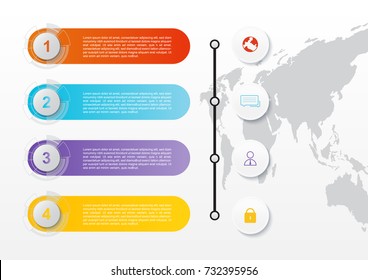 Vector business infographics template on white background some Elements of this image furnished by NASA