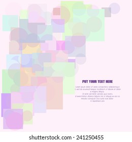 Vector business or invitation card design with warm colors in the shining position