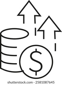 Vector business isolated silhouette icon with business