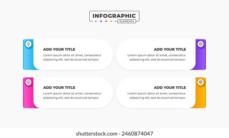 Vector business label infographic design template with 4 steps or options