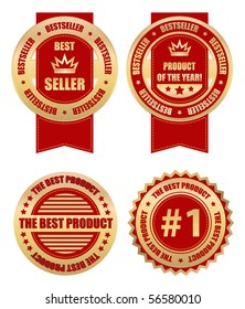 vector business labels - bestseller