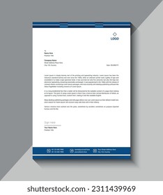 vector business letterhead template design