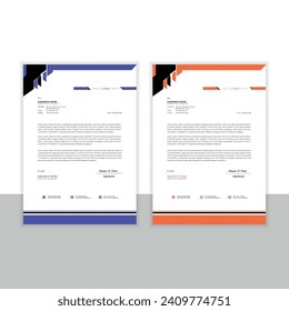 vector business letterhead template design