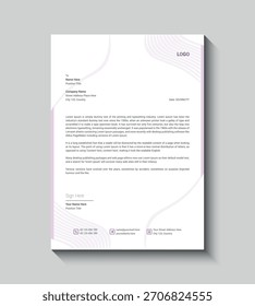vector business letterhead template design
