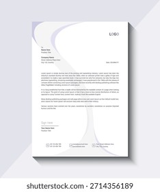 vector business letterhead template design