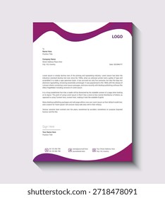 vector business letterhead template design
