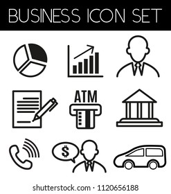 vector of business line icon set.