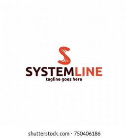 Vector business logo app concept illustration. Abstract letter S sign. Dynamic sign in minimal style. Design element.