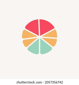 vector business logo with circle shape