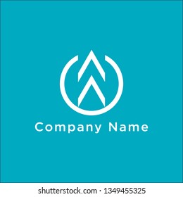 vector business logo concept illustration. Colored ring with abstract shapes. Positive geometric sign in optimism style. Design element. - Vector