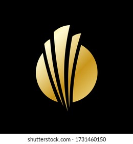 Vector business logo concept illustration. Positive geometric sign in optimism style. Design element. EPS 10