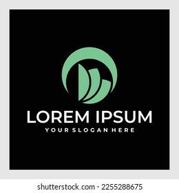 vector business logo concept illustration. Colorful rings with abstract shapes. Positive geometric sign in optimism style. Design element.