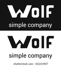 Vector business logo with editable text