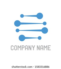 Vector business logo template. Globe abstract logo and electronic network.